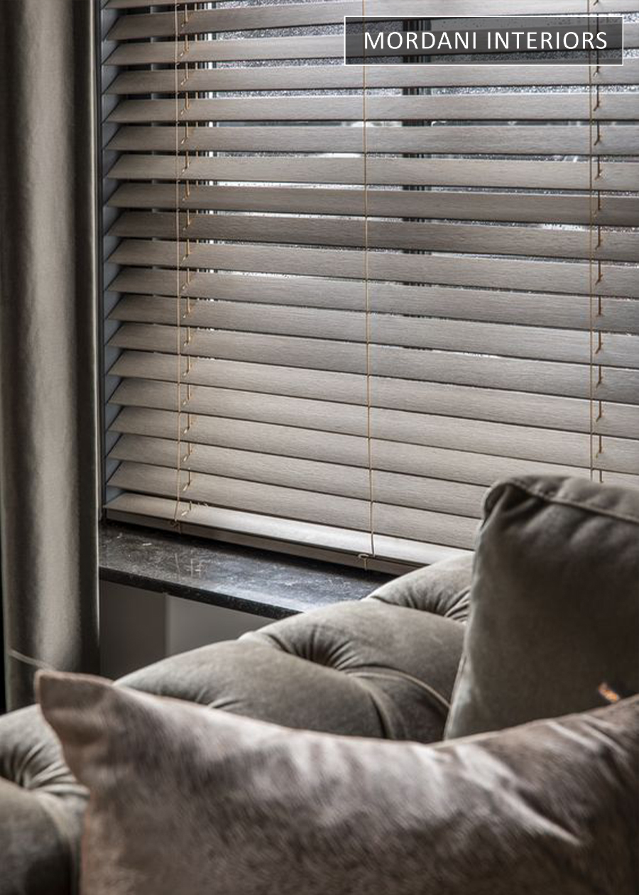 Smoke Grey Wooden Venetian Blinds